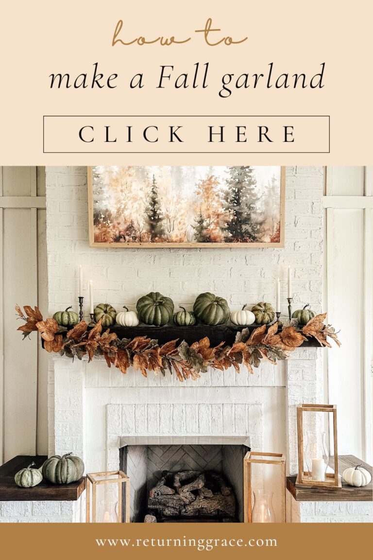 Autumn Elegance: DIY Fall Garland with Faux Stems