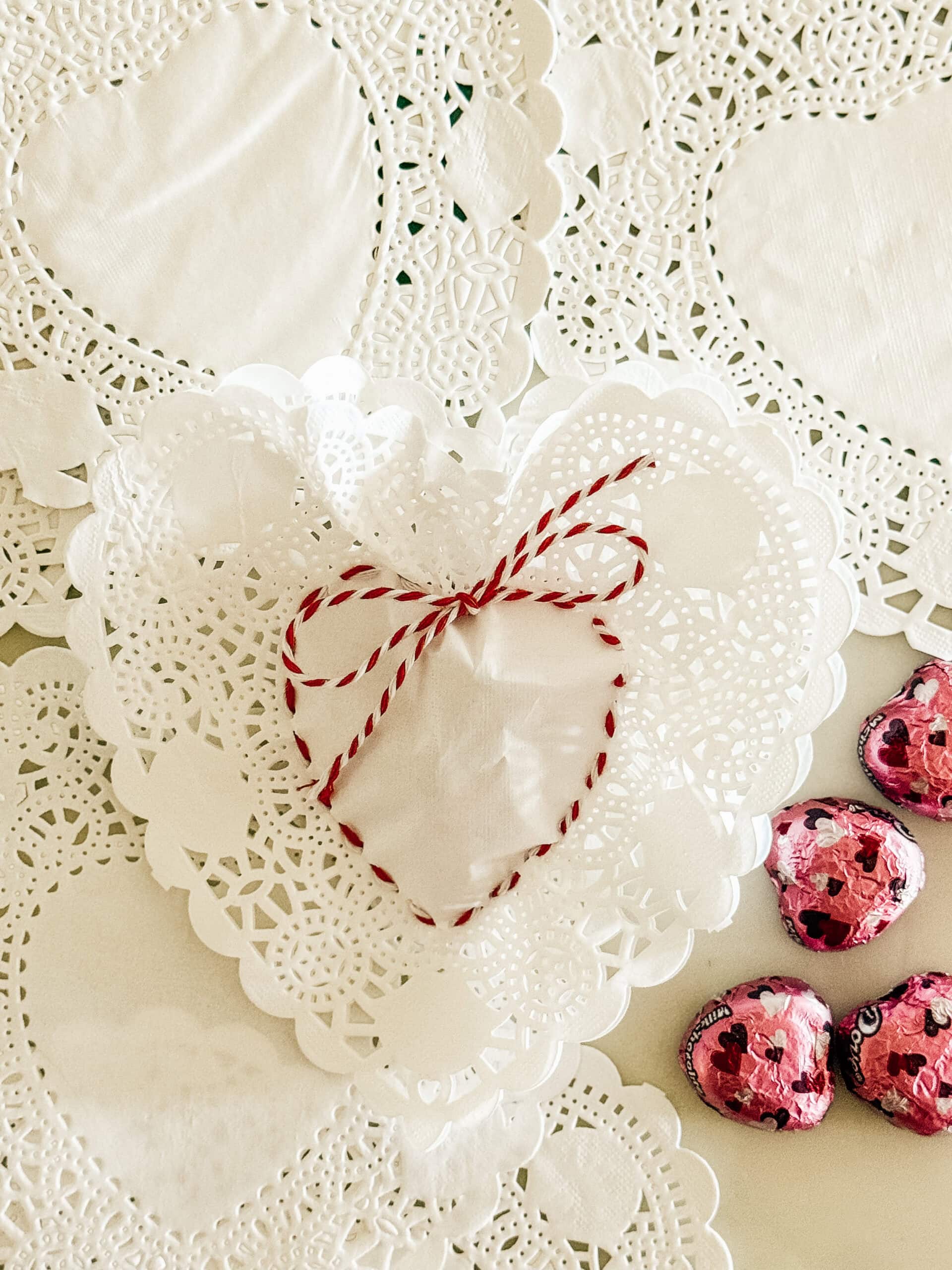 DIY Embroidered Paper Doily Candy Bags Tutorial